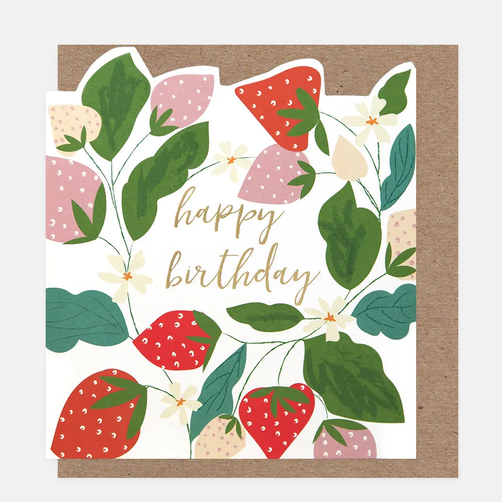 Happy Birthday Strawberries On Stems