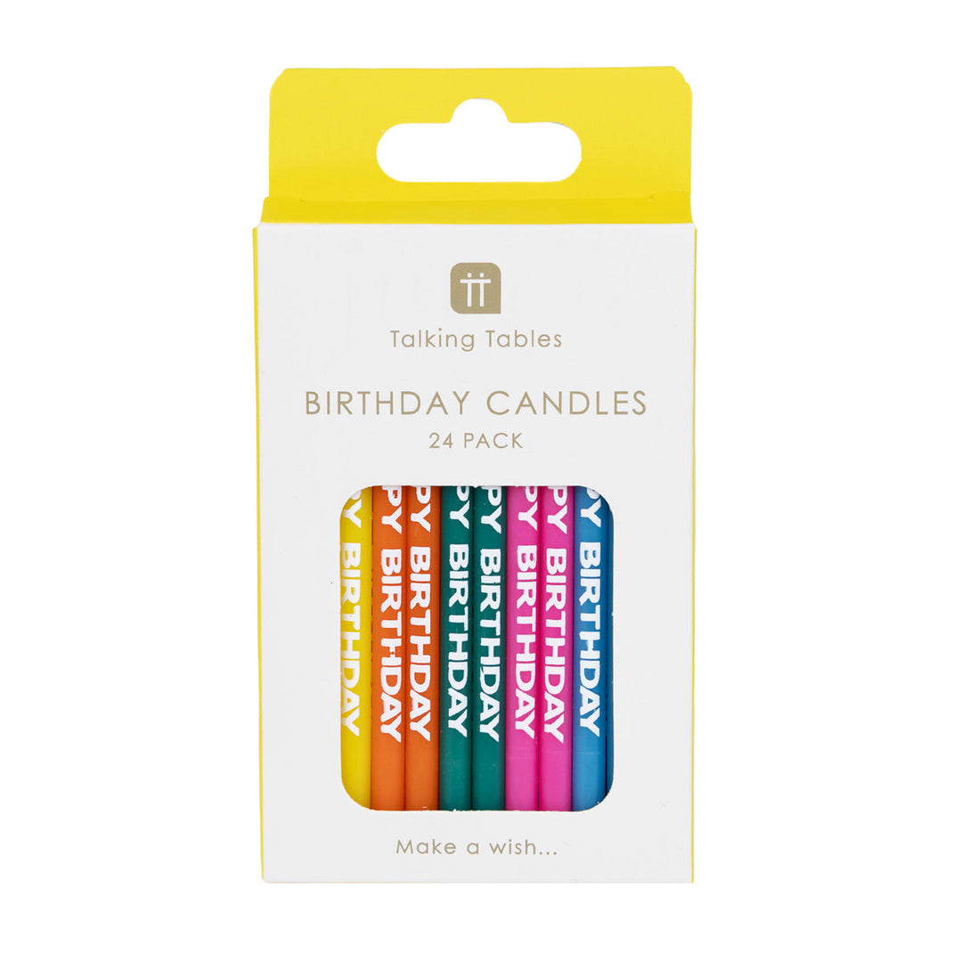 Birthday Brights Happy Birthday Candles - 24 Pack