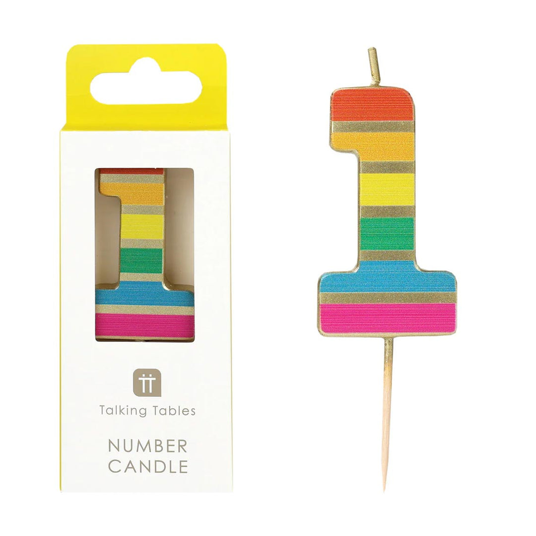 Rainbow Number Candle - 1