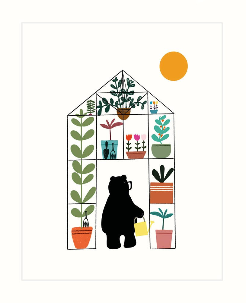 BEAR IN GREEN HOUSE