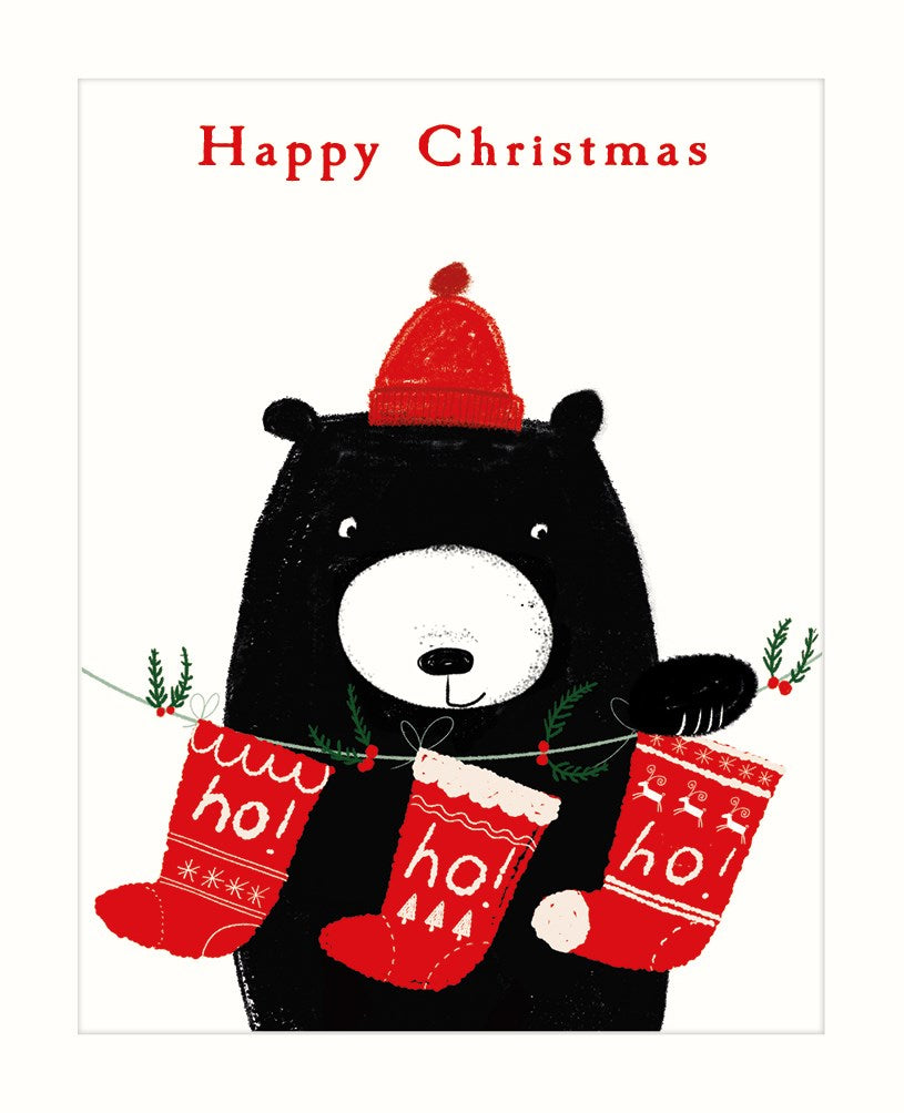 BEAR & XMAS STOCKINGS