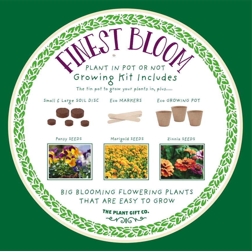 Finest Blooms Eco Grow Your Own Flowers Gardening Kit