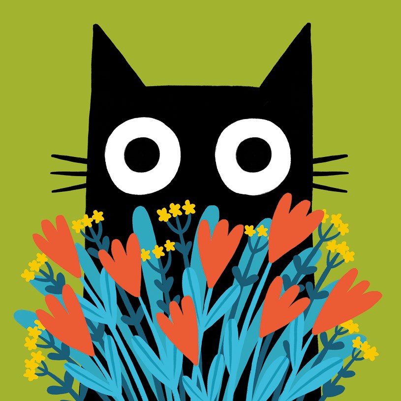 CAT & FLOWER BOUQUET