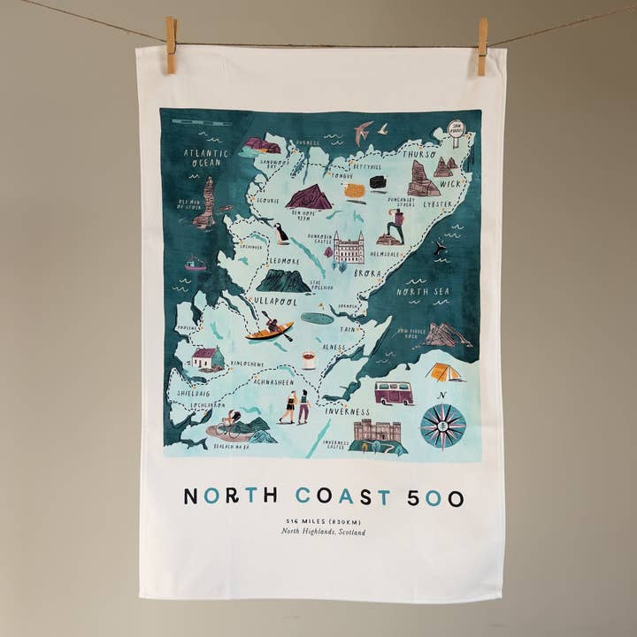 North Coast 500 Tea Towel