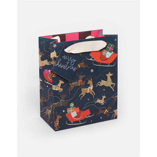 Reindeers & Sleighs Medium Gift Bag