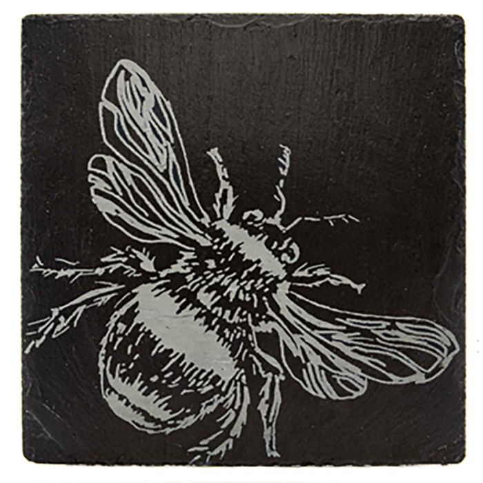 Bee Single Slate Coaster