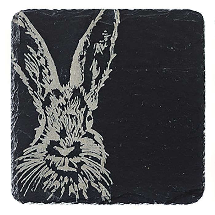 Hare Single Slate Coaster