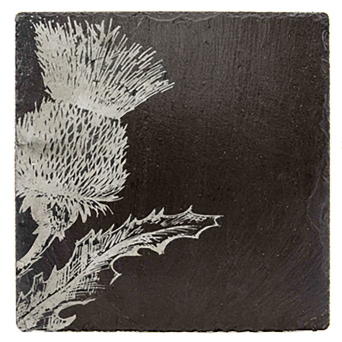 Thistle Single Slate Coaster