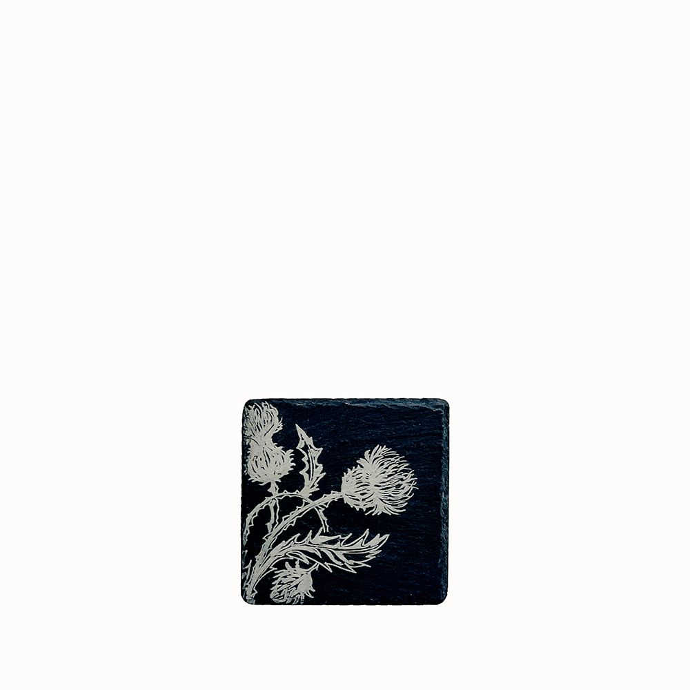 Thistle Trio Single Slate Coaster