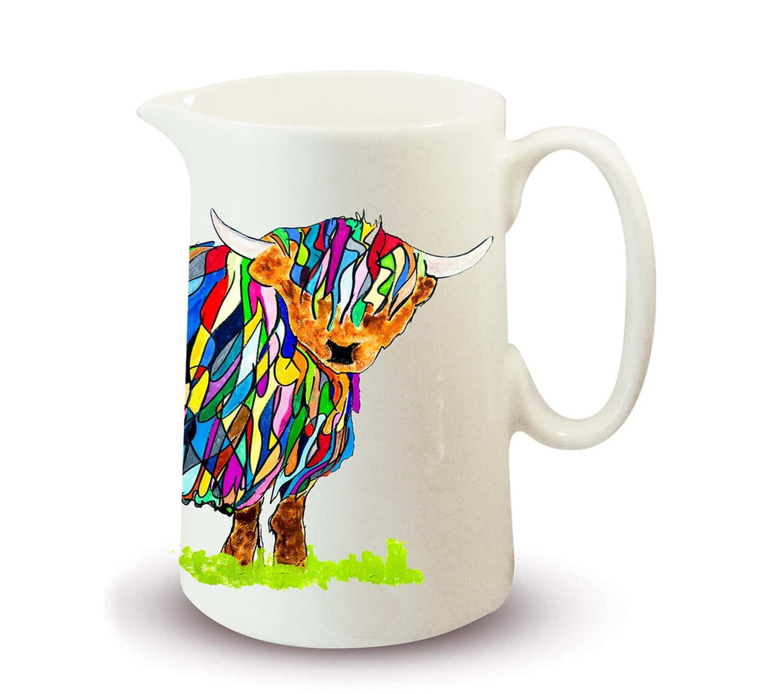 BRIGHT HIGHLAND COW HALF PINT JUG