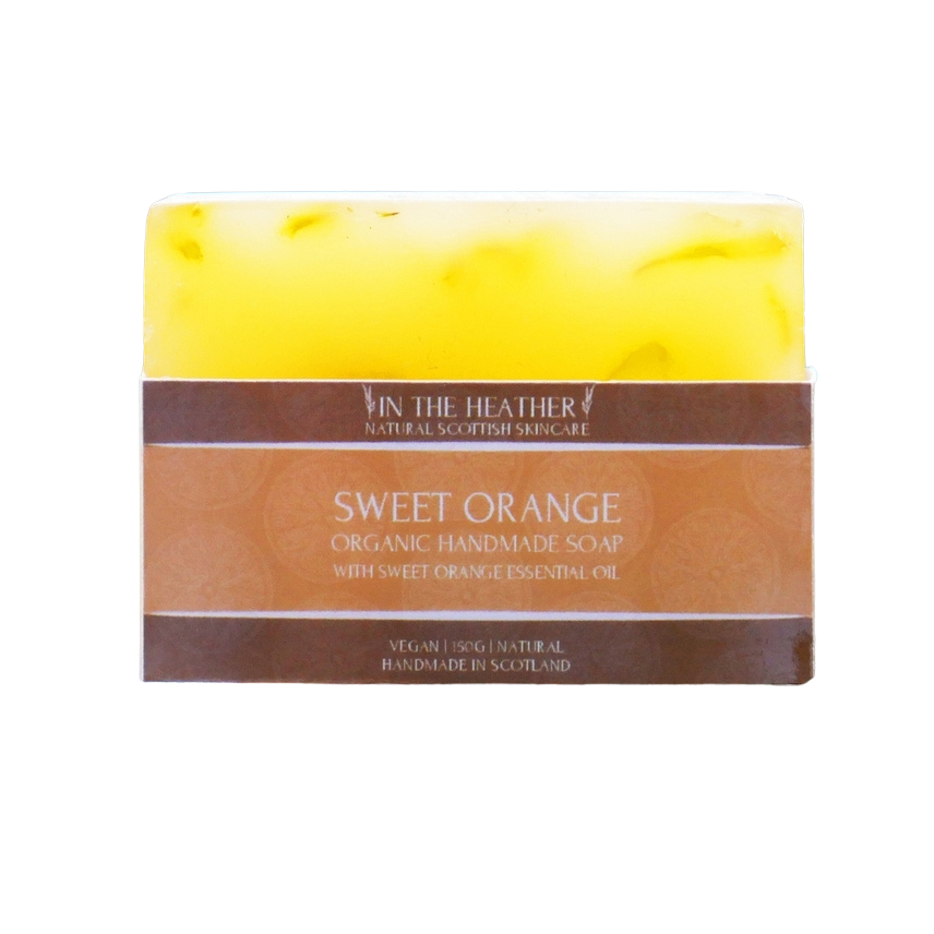 Scottish Organic Sweet Orange Bar Soap 150g 