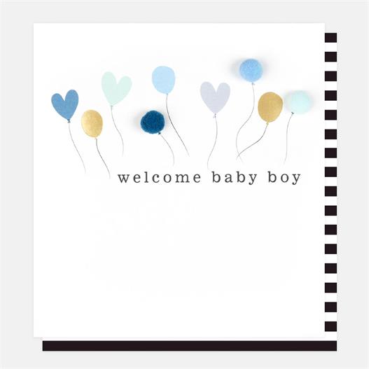 Welcome Baby Boy Balloons
