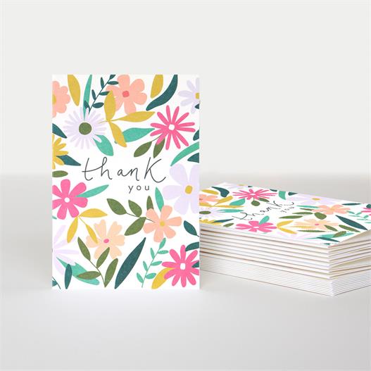 Floral Thank You Card Pack (10 cards)