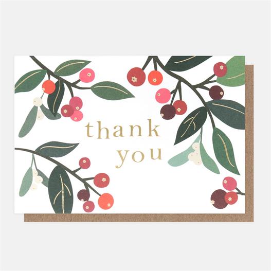 Thank You Foliage & Berries Small Card Pack