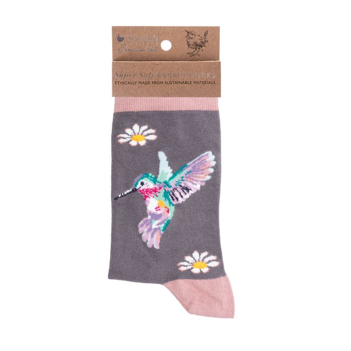Wisteria Wishes Hummingbird Socks
