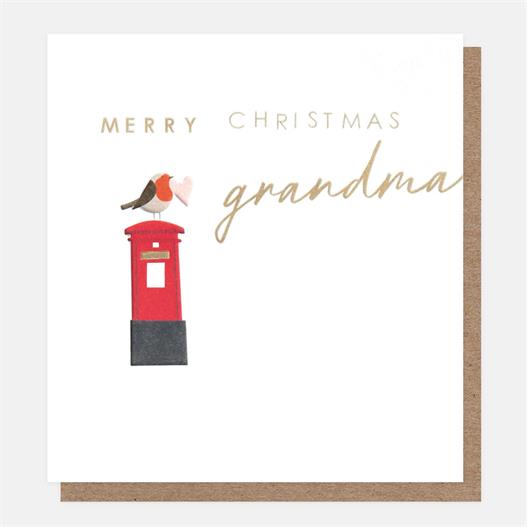 Merry Christmas Grandma Robin on Postbox