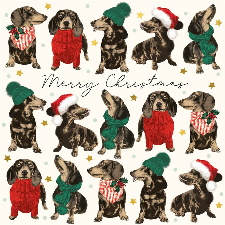 DACHSHUND CHRISTMAS CARD WALLET