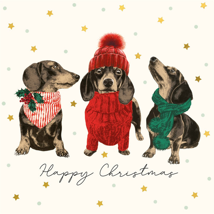 DACHSHUND CHRISTMAS CARD WALLET