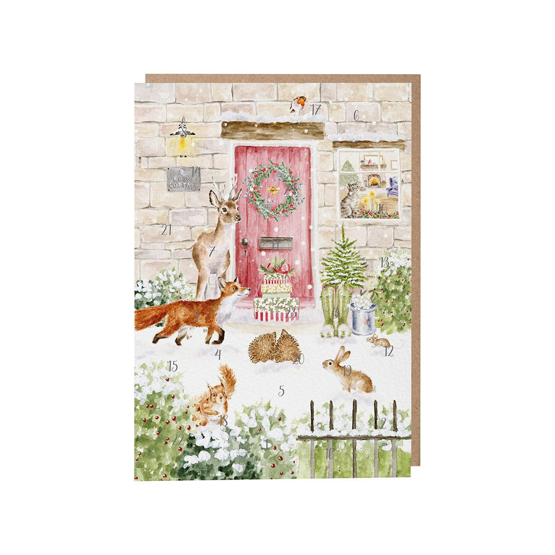 Christmas Cottage - Advent Calendar Card