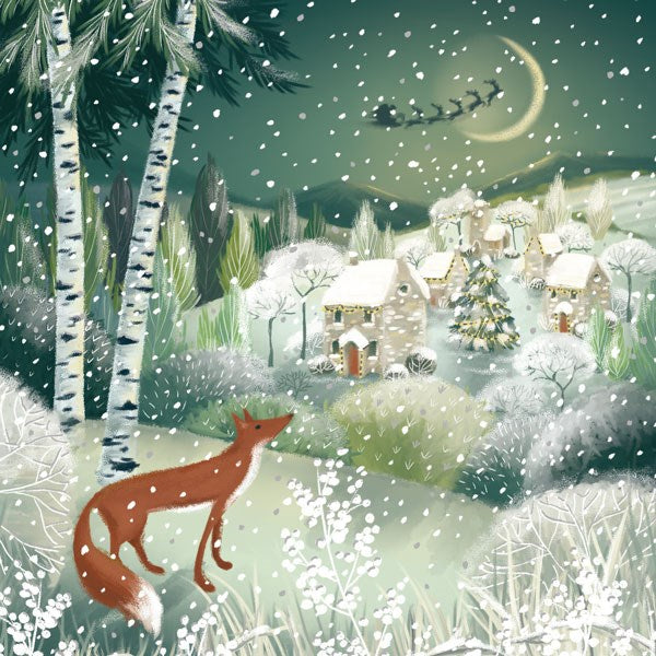 FOX & SNOWY VILLAGE Pack of 6