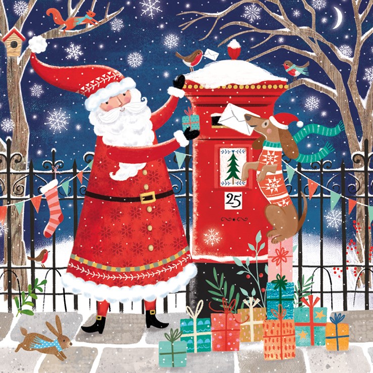 SANTA & POSTBOX Pack of 6