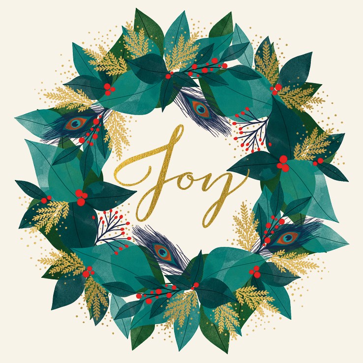 JOY WREATH Pack of 6