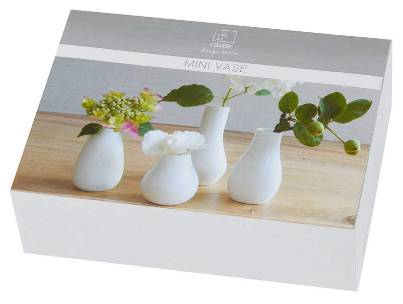White Mini Vases Set of 4