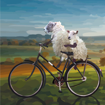 Sheep on Bike