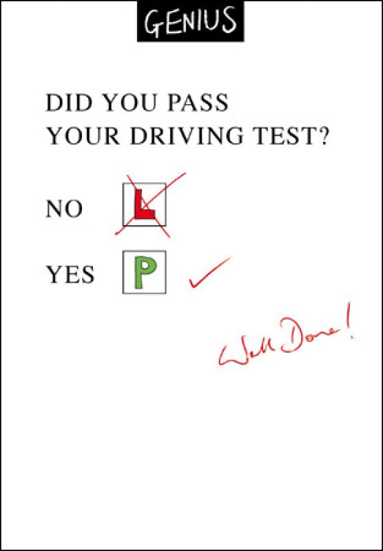 You Passed Your Driving Test