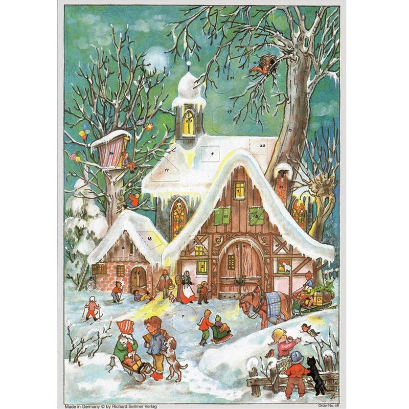Winter Hustle and Bustle Advent Calendar A4
