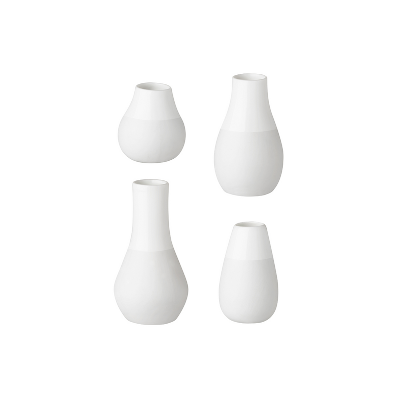 White Mini Vases Set of 4