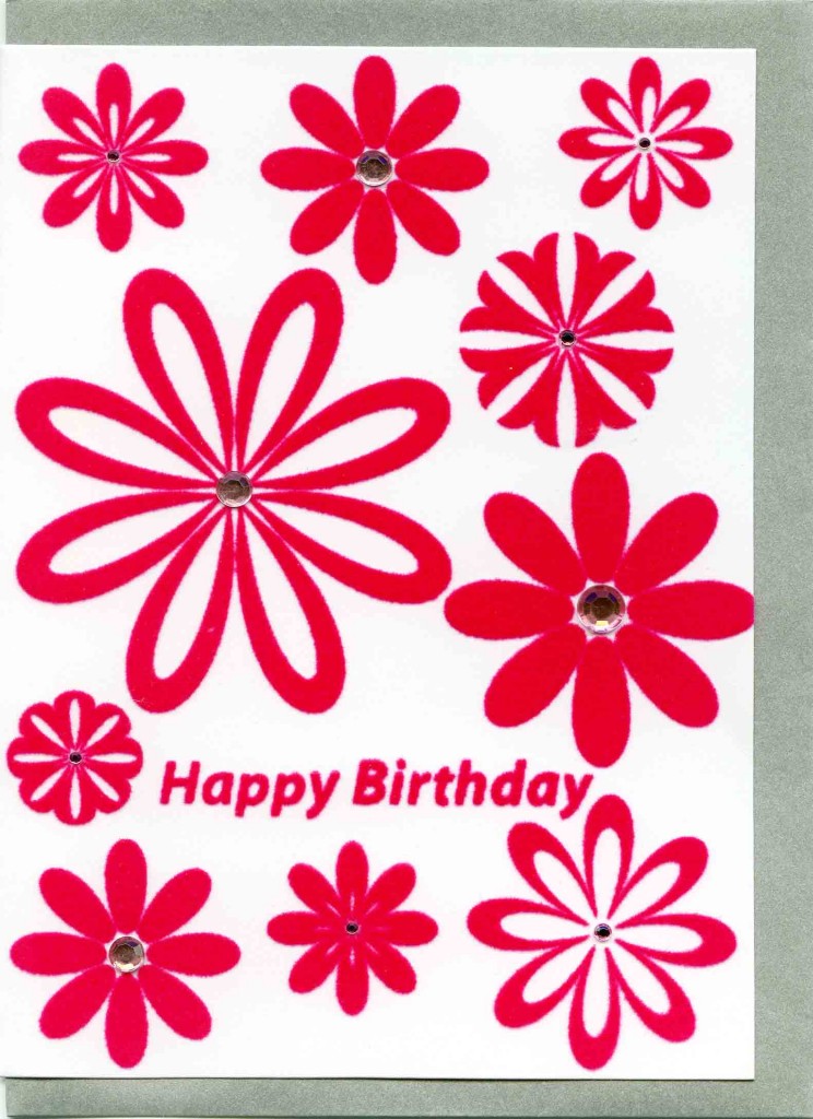 Happy Birthday Red Flowers