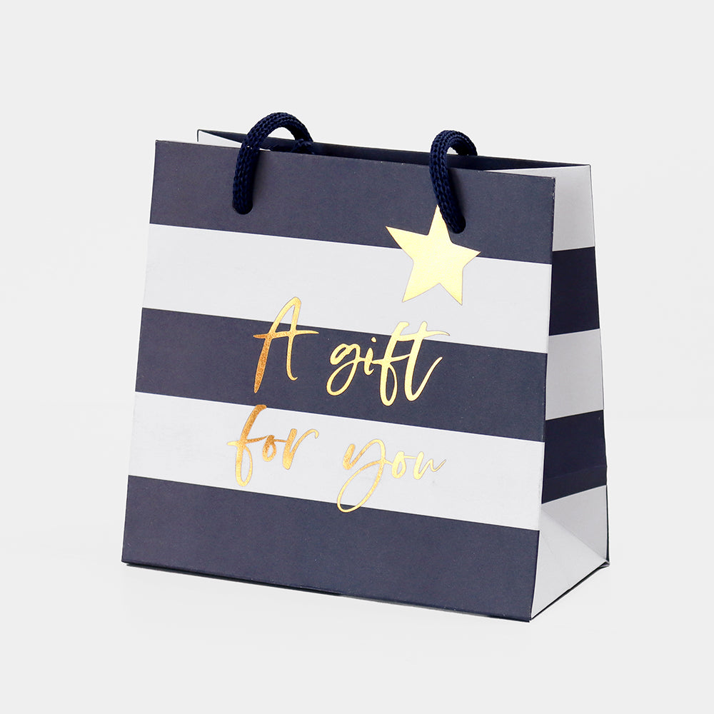 Blue Stripe Small Gift Bag