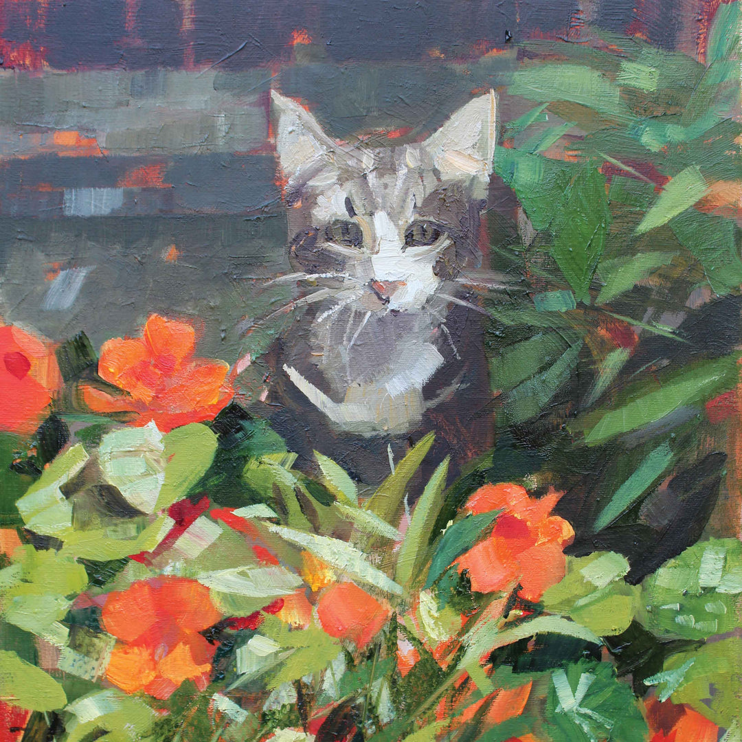 Louis in the Nasturtiums