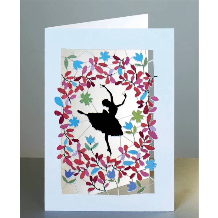 Ballerina and red leaves