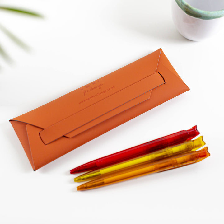 Recycled Leather Pen / Pencil Pouch