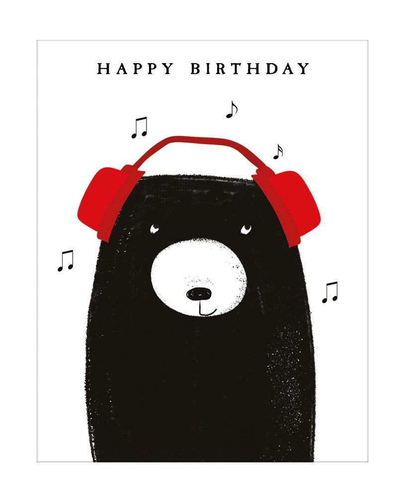 BEAR WEARING HEADPHONES