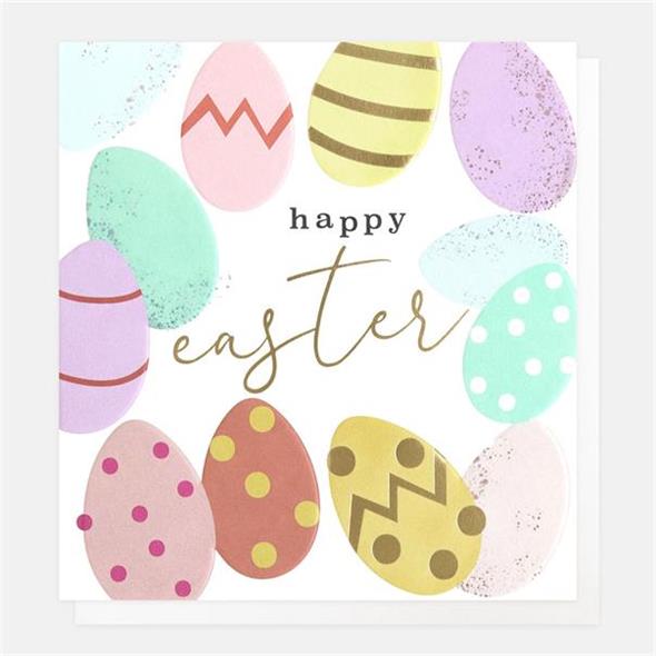 Happy Easter Patterned Eggs