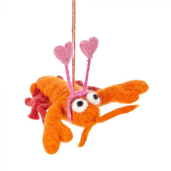 Handmade Felt You're My Lobster Hanging Decoration