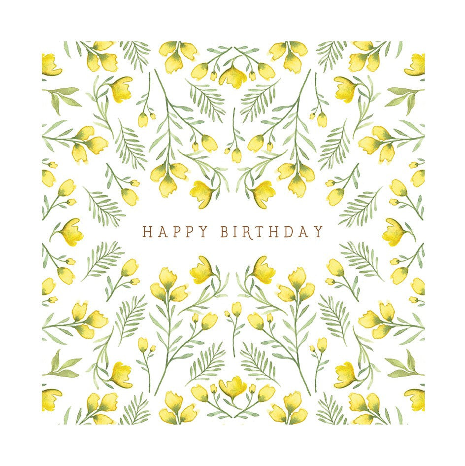 HAPPY BIRTHDAY YELLOW FLOWERS
