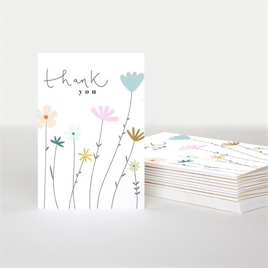 Fleur Floral Thank You Card Pack (10 cards)