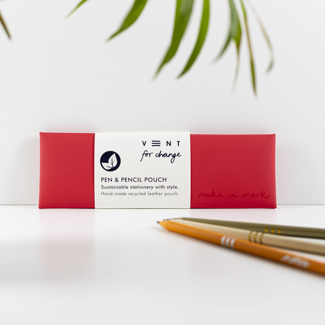 Recycled Leather Pen / Pencil Pouch