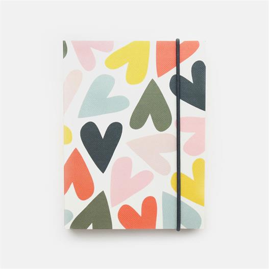 Multi Hearts Small Chunky Notebook