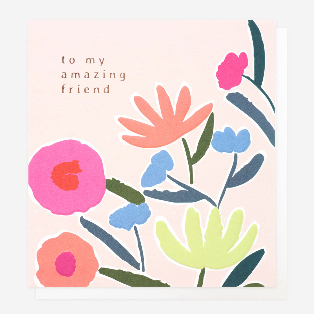 To My Amazing Friend Pink Floral